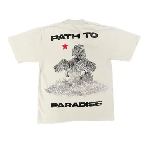 Black & Cream Hellstar Studios Path To Paradise Tee Black & Cream Hellstar Studios Path To Paradise Tee