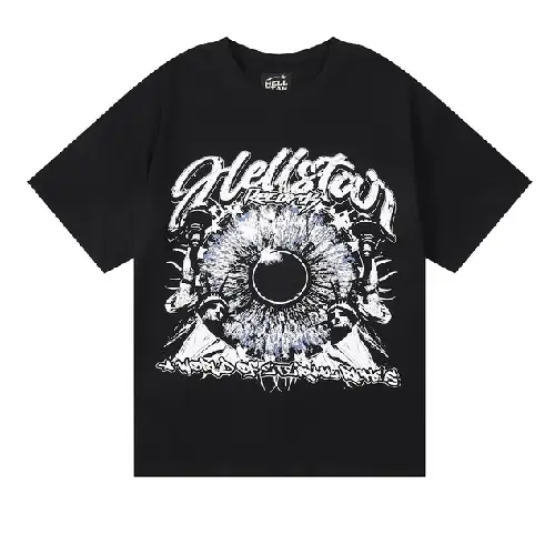 Black Hellstar American Eyeball T-shirt Black Hellstar American Eyeball T-shirt