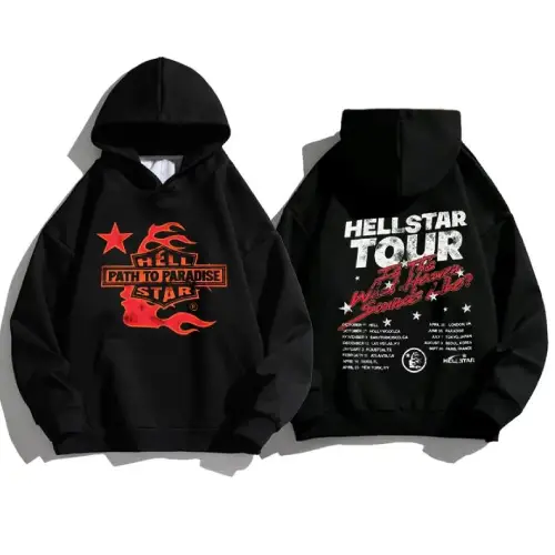 Black Hellstar Studios Biker Hoodie Black Hellstar Studios Biker Hoodie