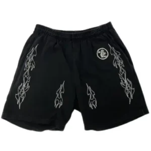 Black Hellstar Studios Flame Shorts