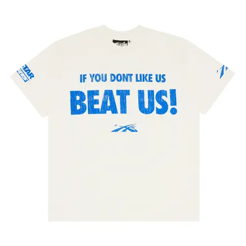 Hellstar Beat Us T-Shirt White Blue Hellstar Beat Us T-Shirt White Blue