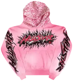 Hellstar Brainwashed With Brain Hoodie Pink