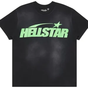 Hellstar Classic T-Shirt (Gel Print) Black Green