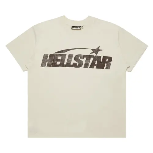 Hellstar-Classic-T-Shirt-Regular-Print-White-Brown Hellstar Classic T-Shirt (Regular Print) White Brown