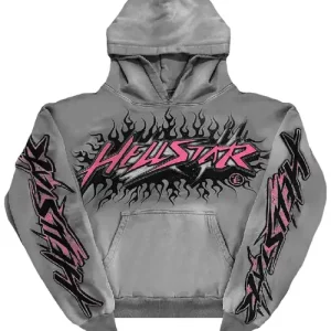 Hellstar Future Flame Hoodie Grey