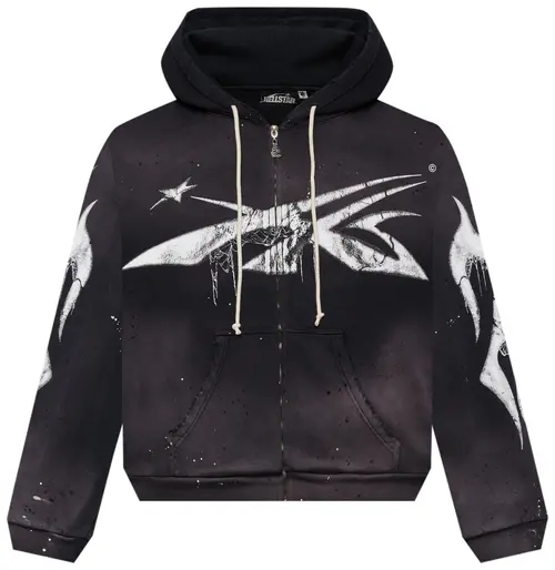 Hellstar-Spiderweb-Sport-Logo-Zip-Up-Black