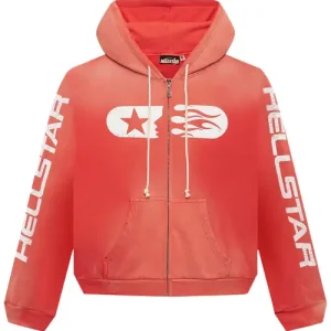 Hellstar Studios Zip Hoodie Red